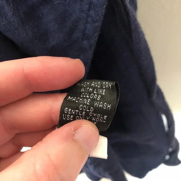 Torrid Linen Blend Open Vest Navy Size 0 - Picture 7 of 7